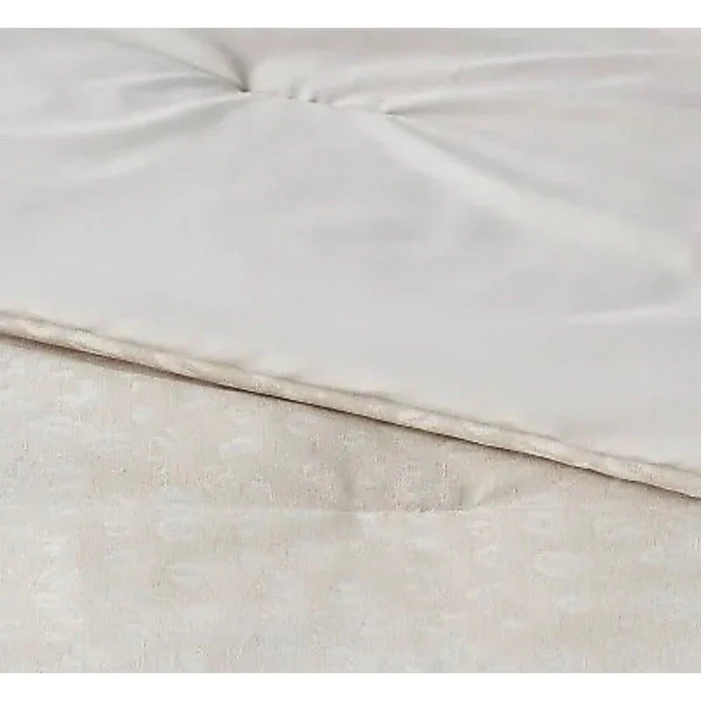 Threshold 8-Piece Luxe Jacquard Comforter Set Snow Leopard Skirt, Beige, Queen